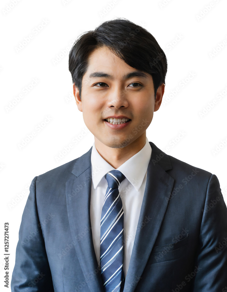 Portrait of only one Man. White Background. Portrait of only one Man. White Background.