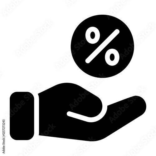 discount glyph icon