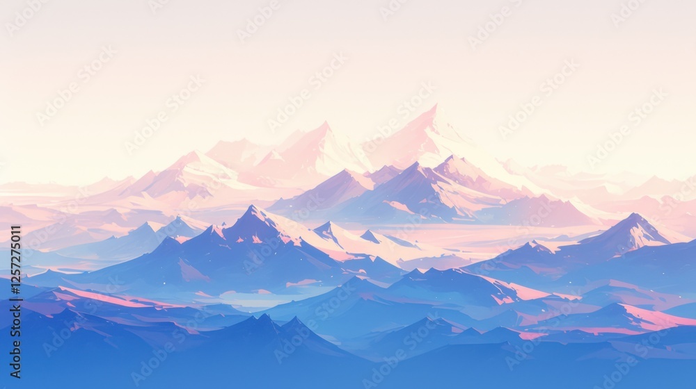 Abstract mountain landscape with sunset hues. Featuring jagged peaks and warm colors. Emphasizing natural beauty and serenity. Ideal for nature and travel-themed designs. Abstract mountain landscape with sunset hues. Featuring jagged peaks and warm colors. Emphasizing natural beauty and serenity. Ideal for nature and travel-themed designs.