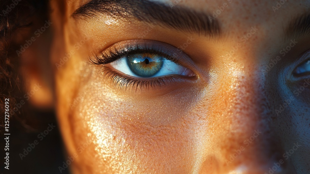 Fototapeta premium A stunning close up captures the beauty in a human eye