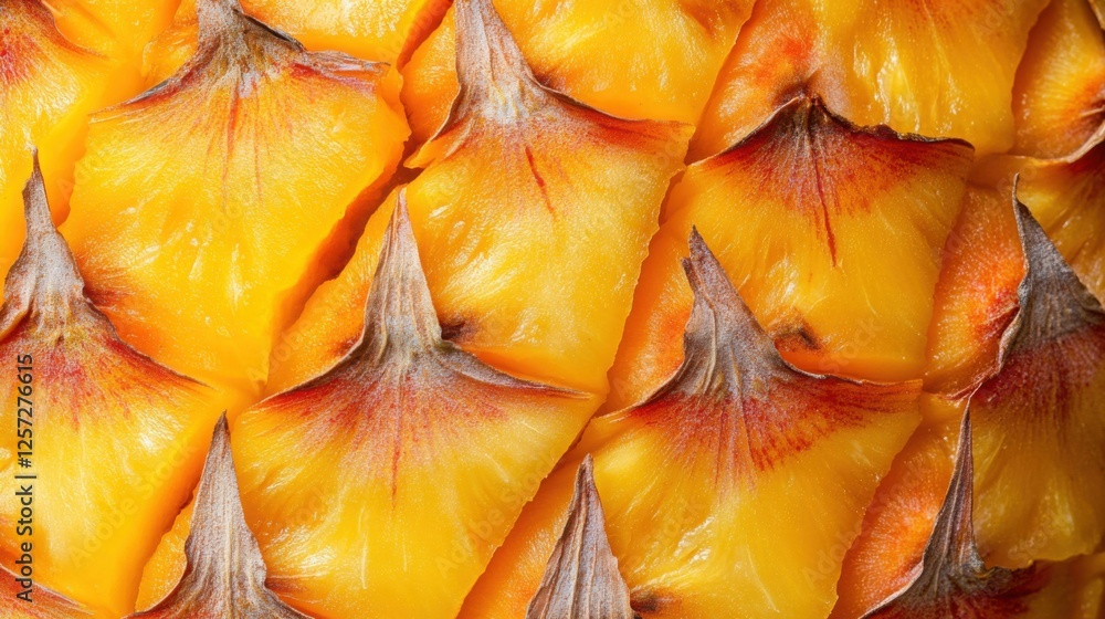 Close-up of Pineapple Skin Texture, Tropical Fruit Detail Close-up of Pineapple Skin Texture, Tropical Fruit Detail