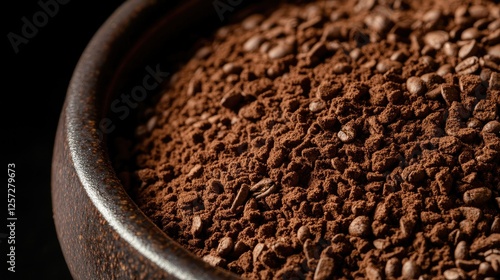 Wallpaper Mural A close-up of aromatic coffee powder inside a ceramic dripper, ready for slow brewing. Perfect for showcasing specialty coffee culture Torontodigital.ca