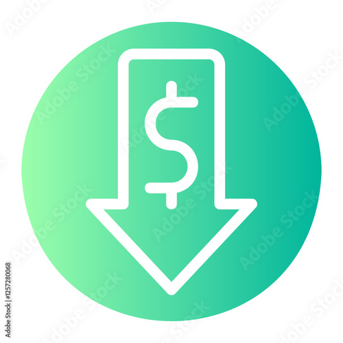 dollar gradient icon