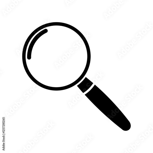 Magnifying glass icon vector image black and white