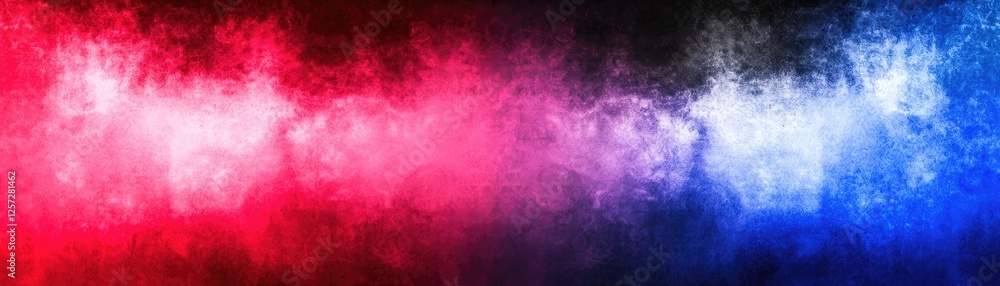 Fototapeta premium Red blue smoke clouds, dark background, abstract art, website banner