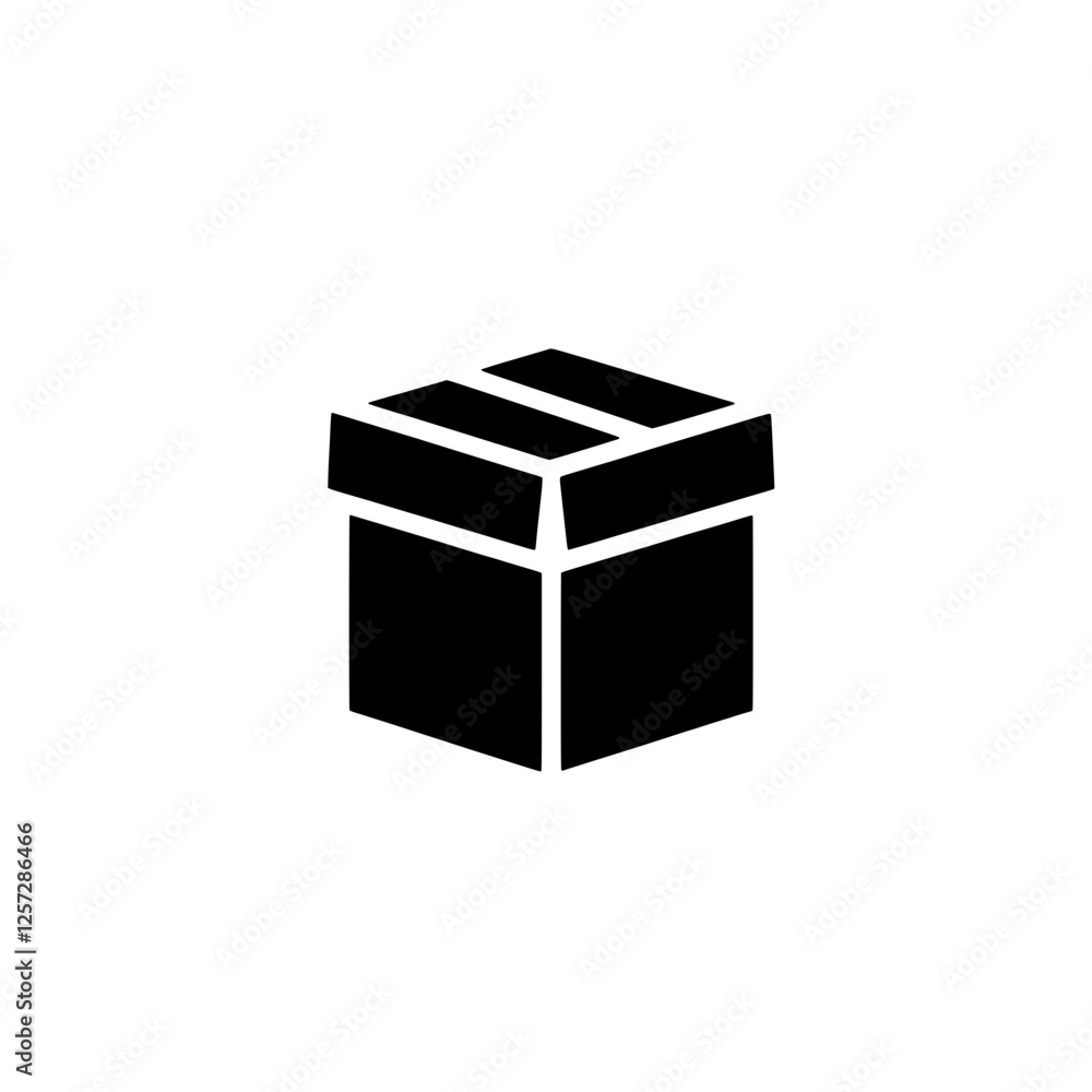 Closed Cardboard Box Icon: A simple, yet versatile, illustration of a closed cardboard box, ideal for representing delivery, shipping, storage, or packaging concepts. Closed Cardboard Box Icon: A simple, yet versatile, illustration of a closed cardboard box, ideal for representing delivery, shipping, storage, or packaging concepts.