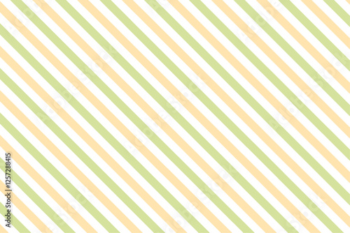 優しい緑と黄色のストライプ背景イラスト