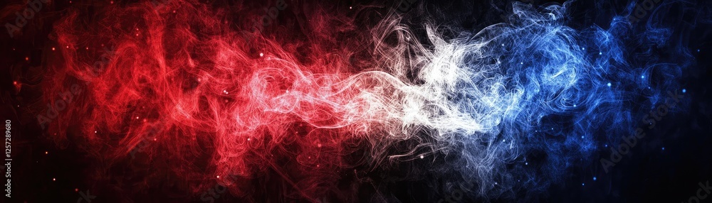 Obraz premium Red blue smoke swirl abstract background