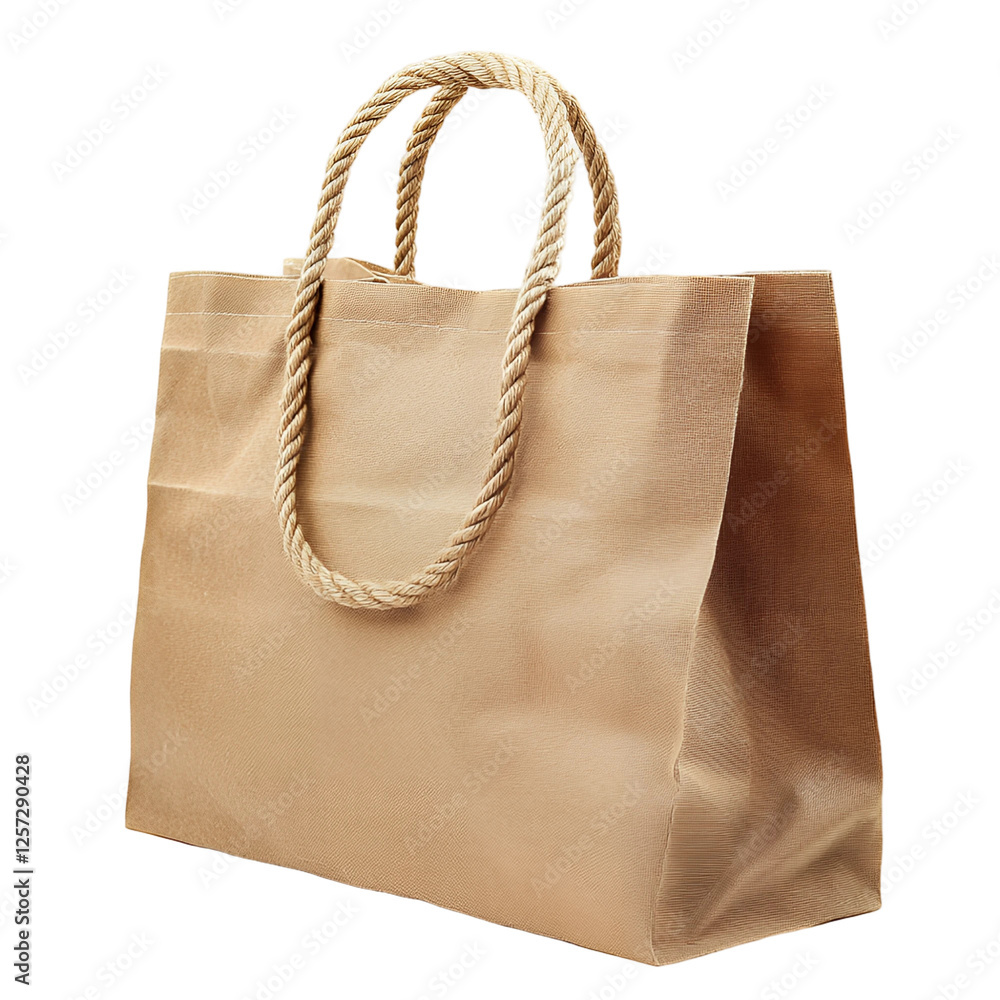 Eco Friendly Beige Tote Bag with Rope Handles Sustainable Shopping Bag Eco Friendly Beige Tote Bag with Rope Handles Sustainable Shopping Bag