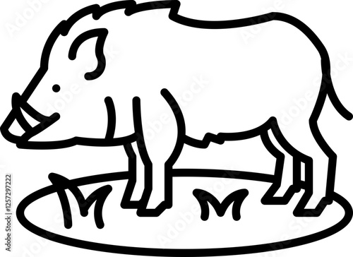 Wild boar icon