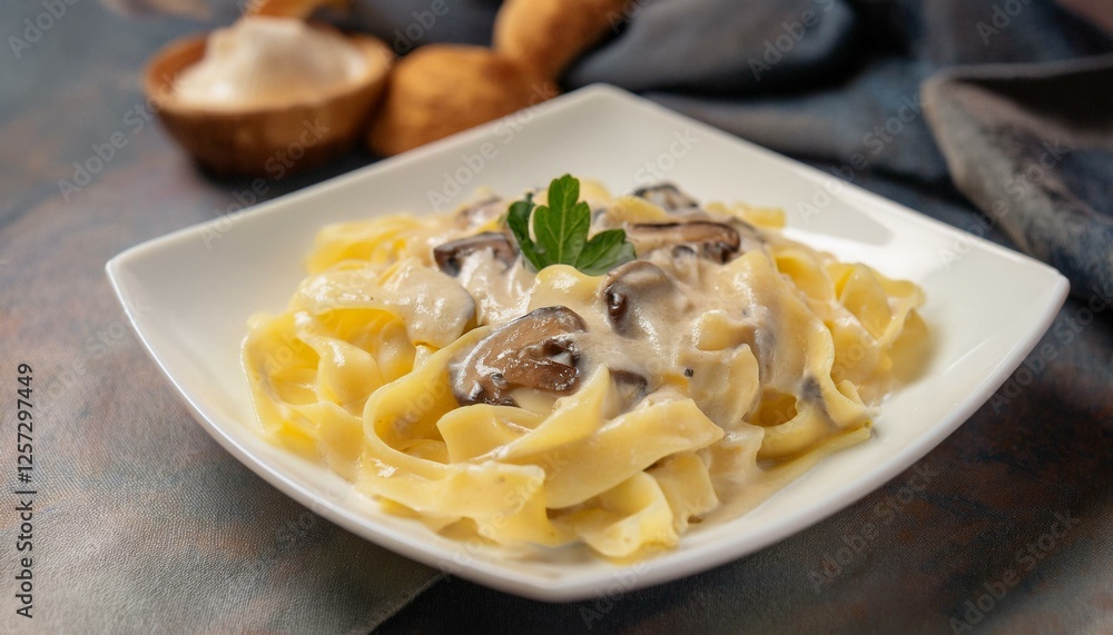 クリームソースとキノコの濃厚パスタ5 クリームソースとキノコの濃厚パスタ5