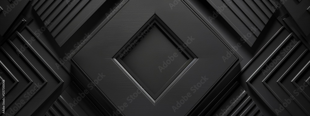 Photo of black background with basic geometric patterns for design, banner template, white space in the center of the page for text. Abstract minimalist wallpaper. Photo of black background with basic geometric patterns for design, banner template, white space in the center of the page for text. Abstract minimalist wallpaper.
