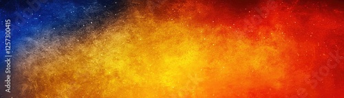 Fiery cosmic nebula, blue to orange gradient, space background, website design