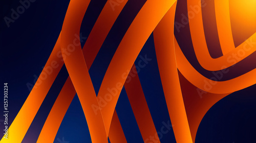 Wallpaper Mural Abstract technology concept dark blue stripes symetrical geometric overlapping background. Bright navy blue dynamic abstract background. Torontodigital.ca