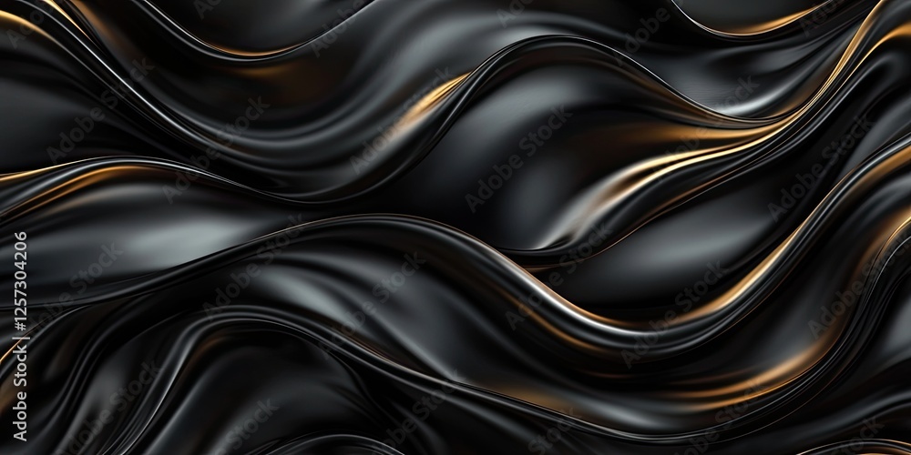 Black gold fabric waves, digital background, abstract texture, website design Black gold fabric waves, digital background, abstract texture, website design
