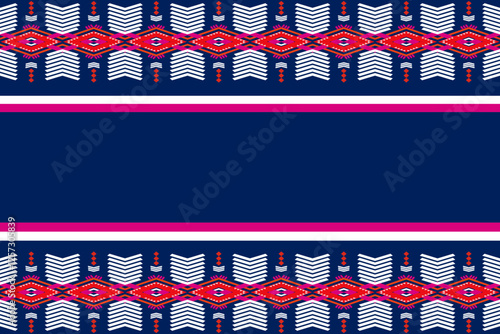 Blue Pink Red Orange  White Geometry  Seamless Pattern
