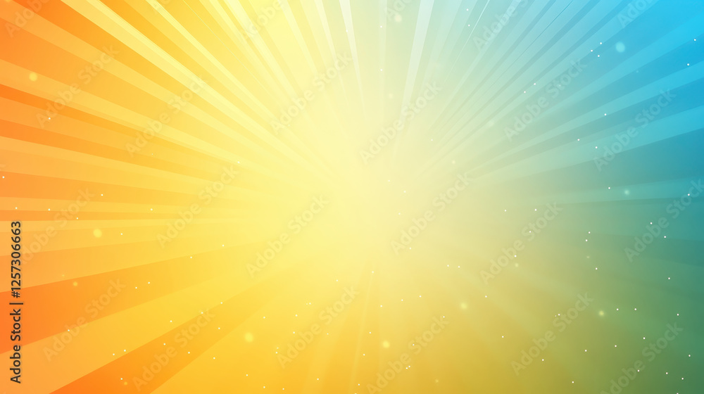 Obraz premium Bright sunburst radiant energy vibrant hues