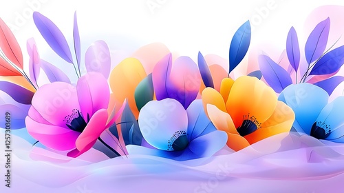 Abstract Colorful Floral Arrangement