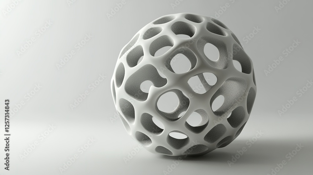 Hexagonal Abstract Sphere: 3D Rendering of a Geometric and Creative Design Hexagonal Abstract Sphere: 3D Rendering of a Geometric and Creative Design