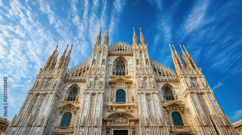 Fototapeta premium Cathedral Under a Beautiful Blue Sky