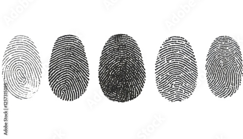  set of human ink fingerprint png
