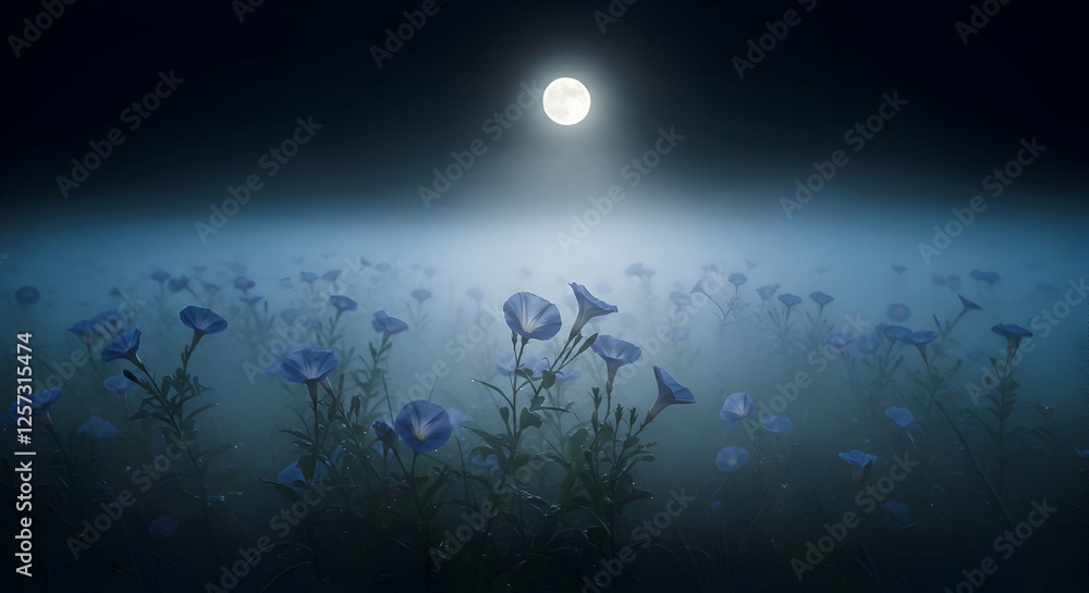 Mystic Moonflowers with Silver Mist Mystic Moonflowers with Silver Mist