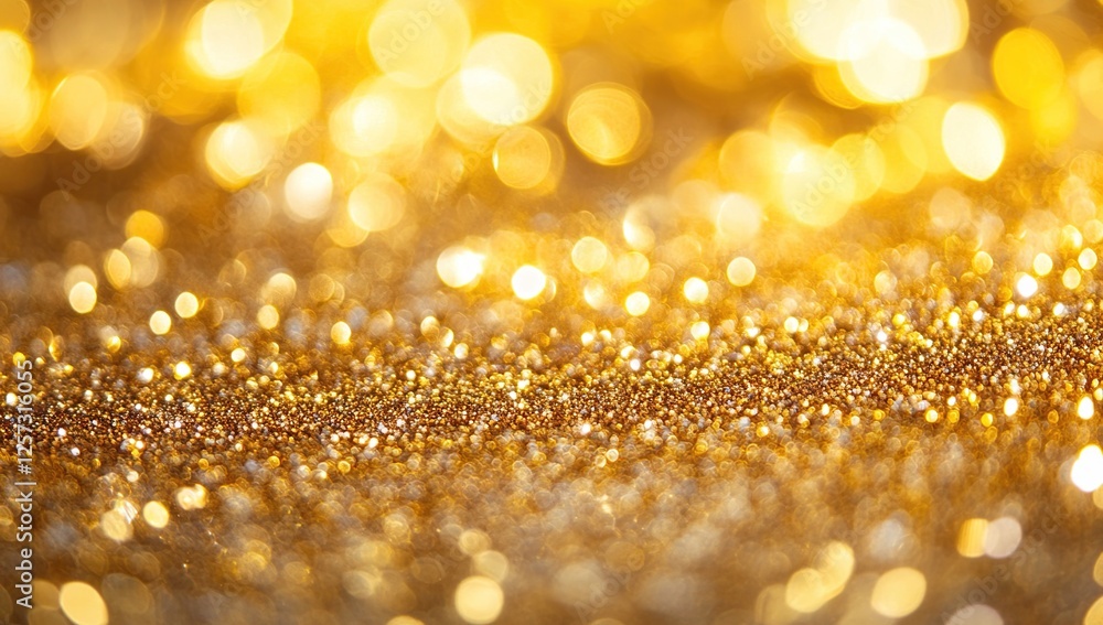 Golden Glitter: Sparkling Lights Shimmer and Shine Brightly, Creating a Festive Atmosphere for Celebration Golden Glitter: Sparkling Lights Shimmer and Shine Brightly, Creating a Festive Atmosphere for Celebration
