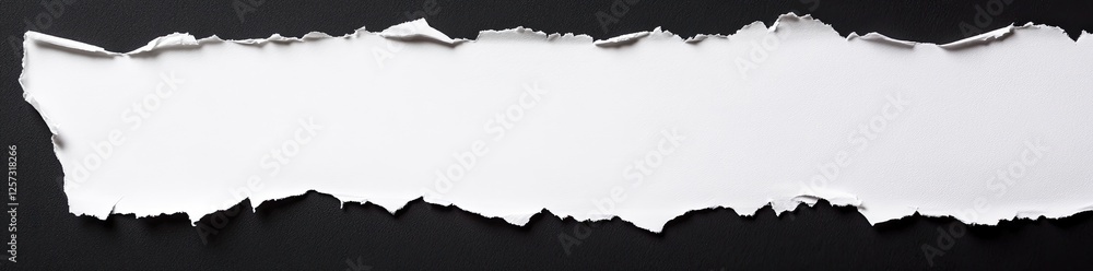 Torn white paper on black background; message space (4) Torn white paper on black background; message space (4)