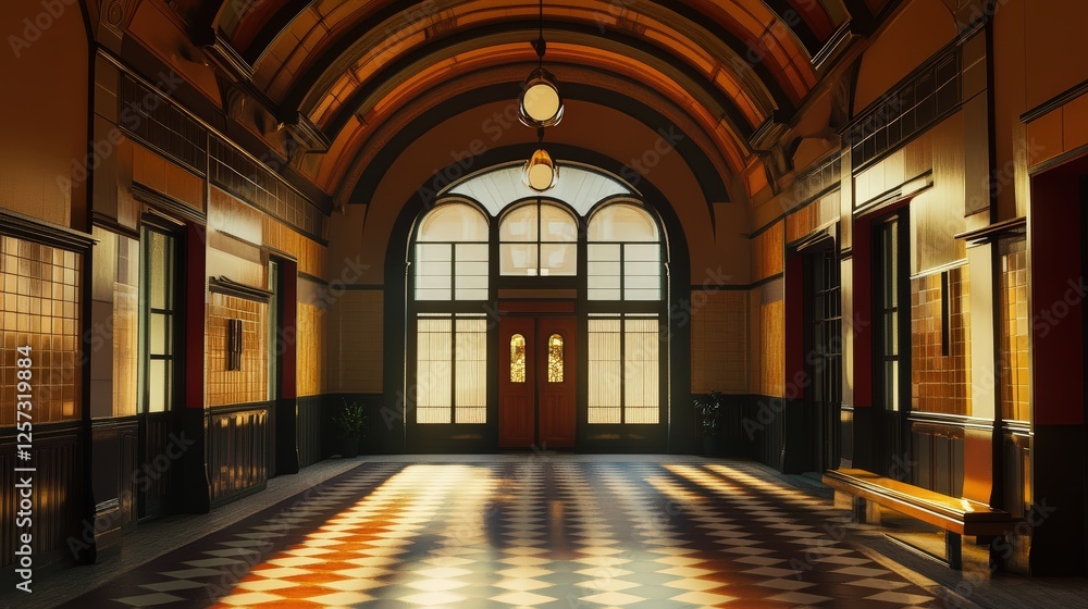 Fototapeta premium A temple house inside a converted train station