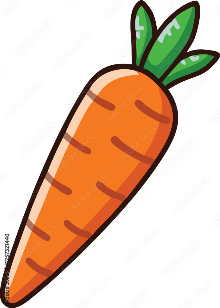 Carrot vector art with a white background. Vector illustration isolated on a white background. Carrot vector art with a white background. Vector illustration isolated on a white background.