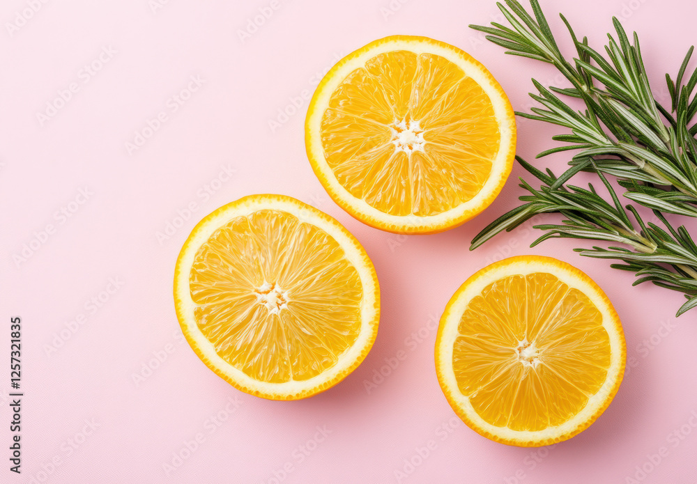 Slices of orange and lemon on a pink background with copy space for text, top view. Flat lay style. Top-down photography of oranges and lemons cut in half. Slices of orange and lemon on a pink background with copy space for text, top view. Flat lay style. Top-down photography of oranges and lemons cut in half.
