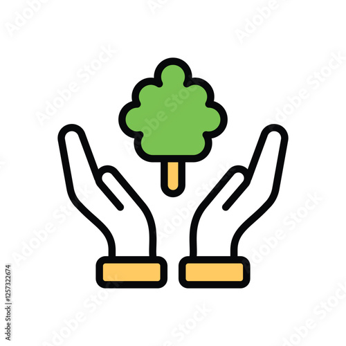 Respect Nature vector icon