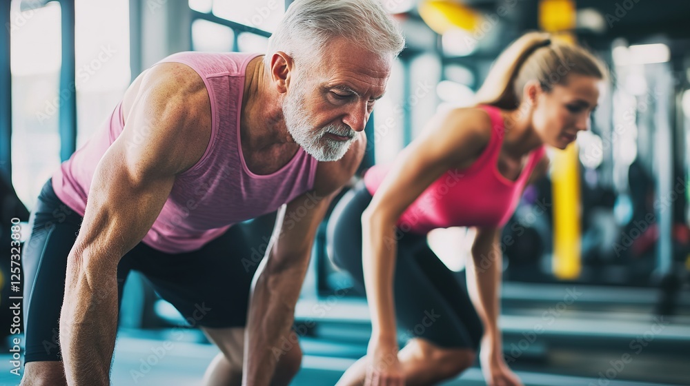 Senior Couple Engaging in Stretching and Fitness Exercises at Home. Embracing Healthy Lifestyle with Yoga, Pilates, and Online Classes. Senior Couple Engaging in Stretching and Fitness Exercises at Home. Embracing Healthy Lifestyle with Yoga, Pilates, and Online Classes.
