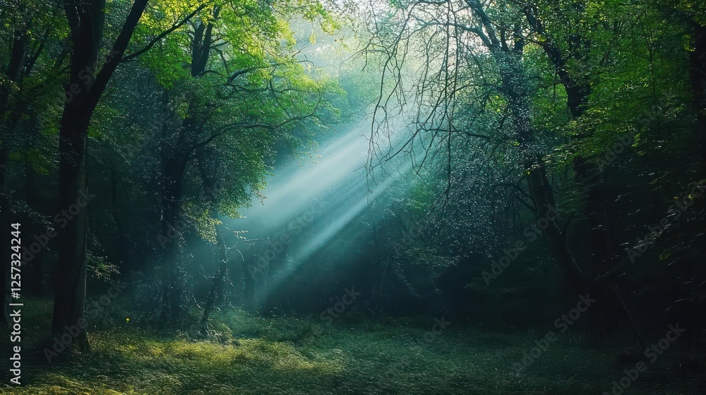 Obraz premium Forest Sunlight And Sparkle