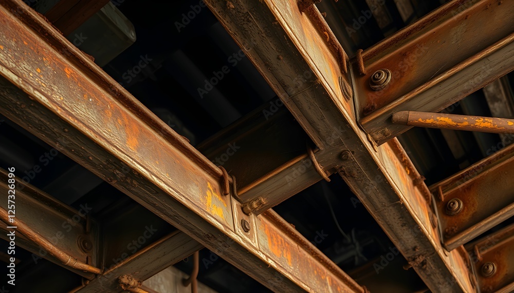 Worn Metal Structure: A Glimpse of Industrial Age Rusting Worn Metal Structure: A Glimpse of Industrial Age Rusting