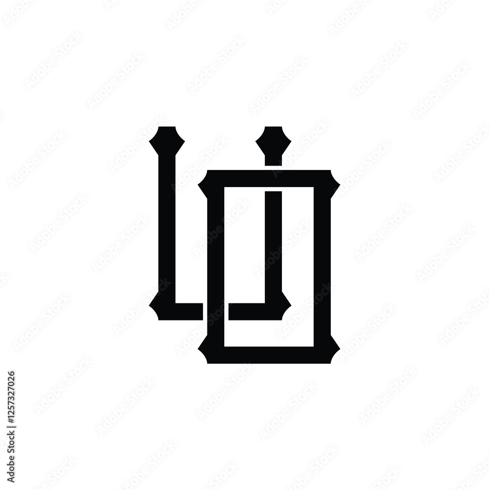 UO monogram logo design letter text name symbol monochrome logotype alphabet character simple logo