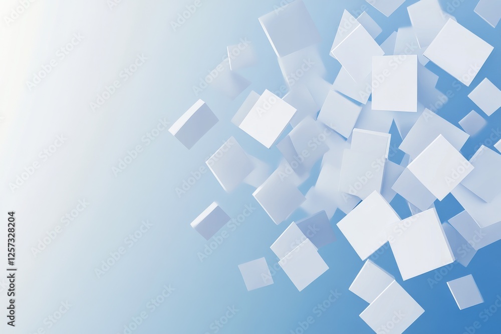 Abstract background with white squares and blue geometric shapes Abstract background with white squares and blue geometric shapes