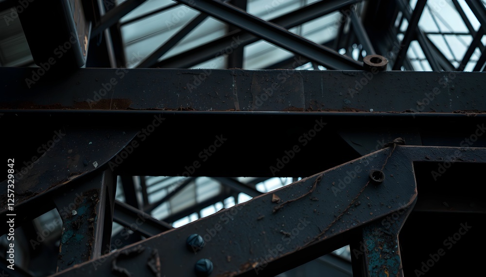 Abstract Steel Structure: A Study in Rust and Geometry Abstract Steel Structure: A Study in Rust and Geometry