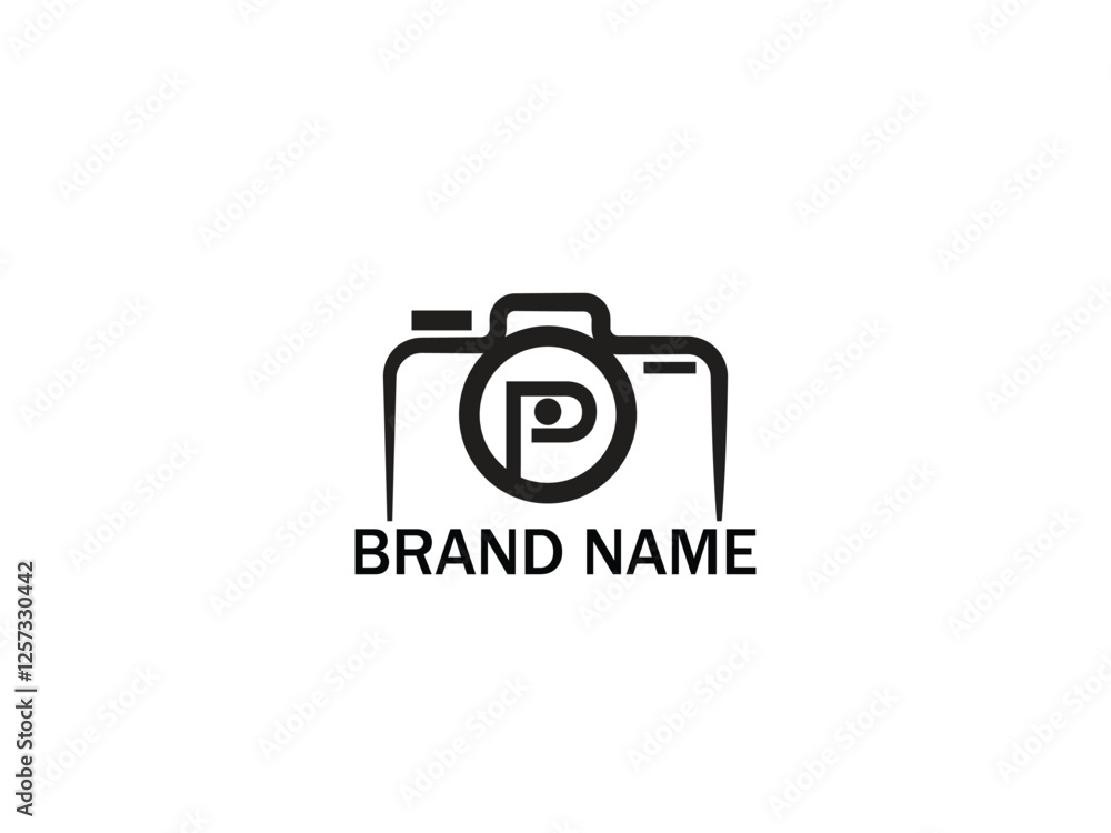 vector p camera logo vector p camera logo