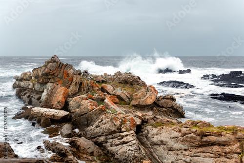 Storms River Mouth and rocky coastline in Tsitsikamma, Garden Route National Park, Eastern Cape. South Africa photo