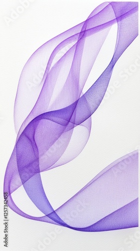 Purple abstract swirls, flowing design, white background, elegant graphics, website banner