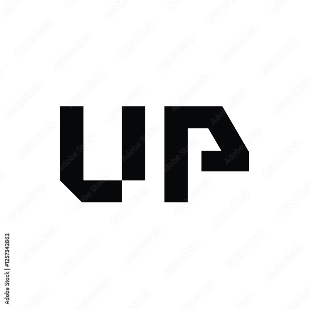 UP monogram logo design letter text name symbol monochrome logotype alphabet character simple logo UP monogram logo design letter text name symbol monochrome logotype alphabet character simple logo