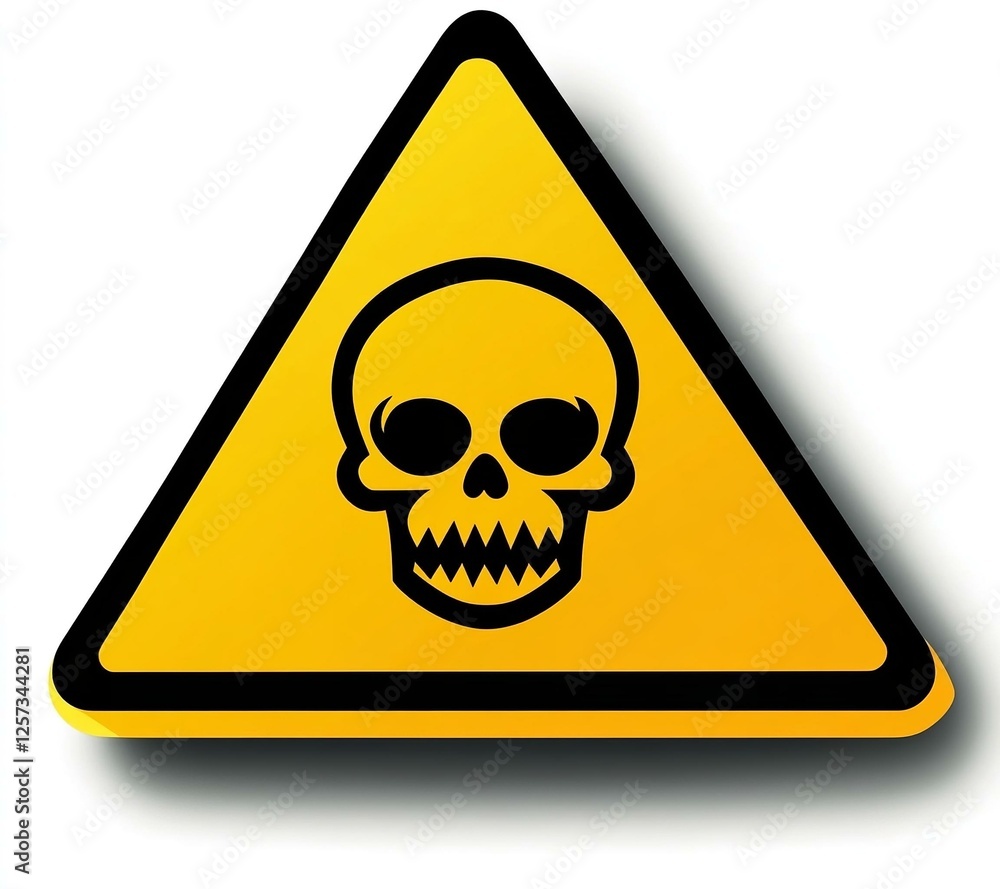 Danger sign with skull. Toxic electricity or chemical Warning icon. Danger sign with skull. Toxic electricity or chemical Warning icon.