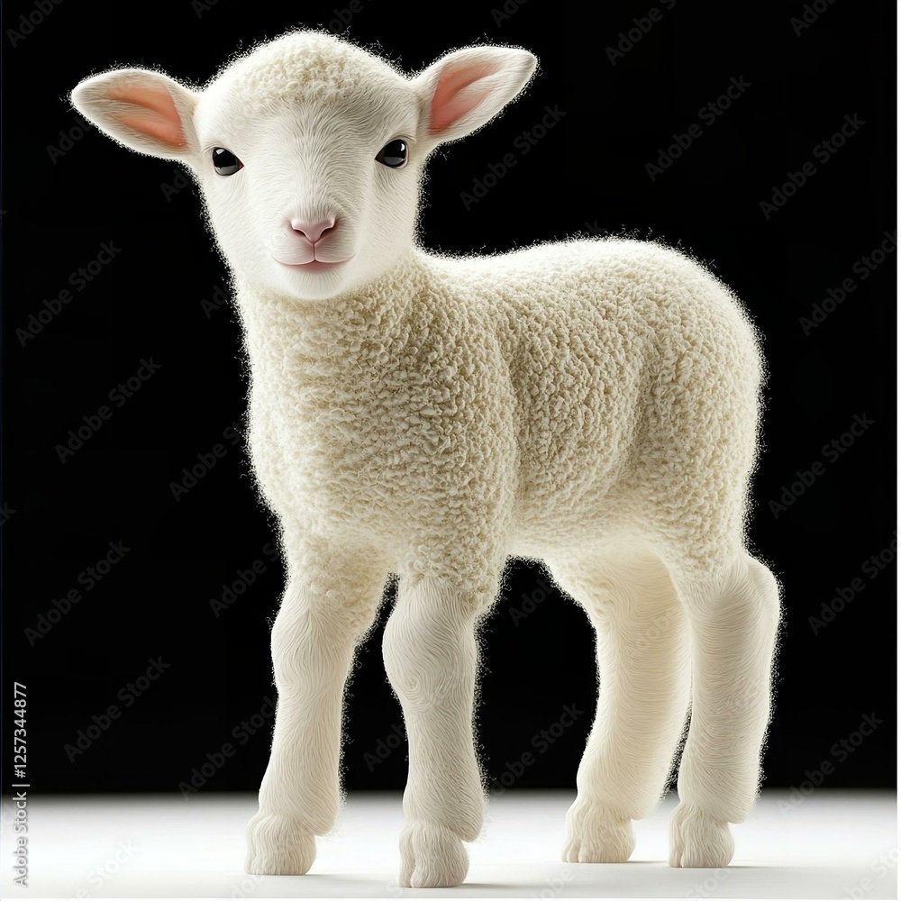 Young sheep lamb created with Generative Ai Young sheep lamb created with Generative Ai