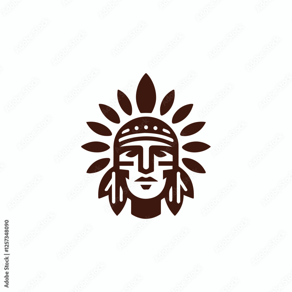 Fototapeta premium American Indian Tribe Logo