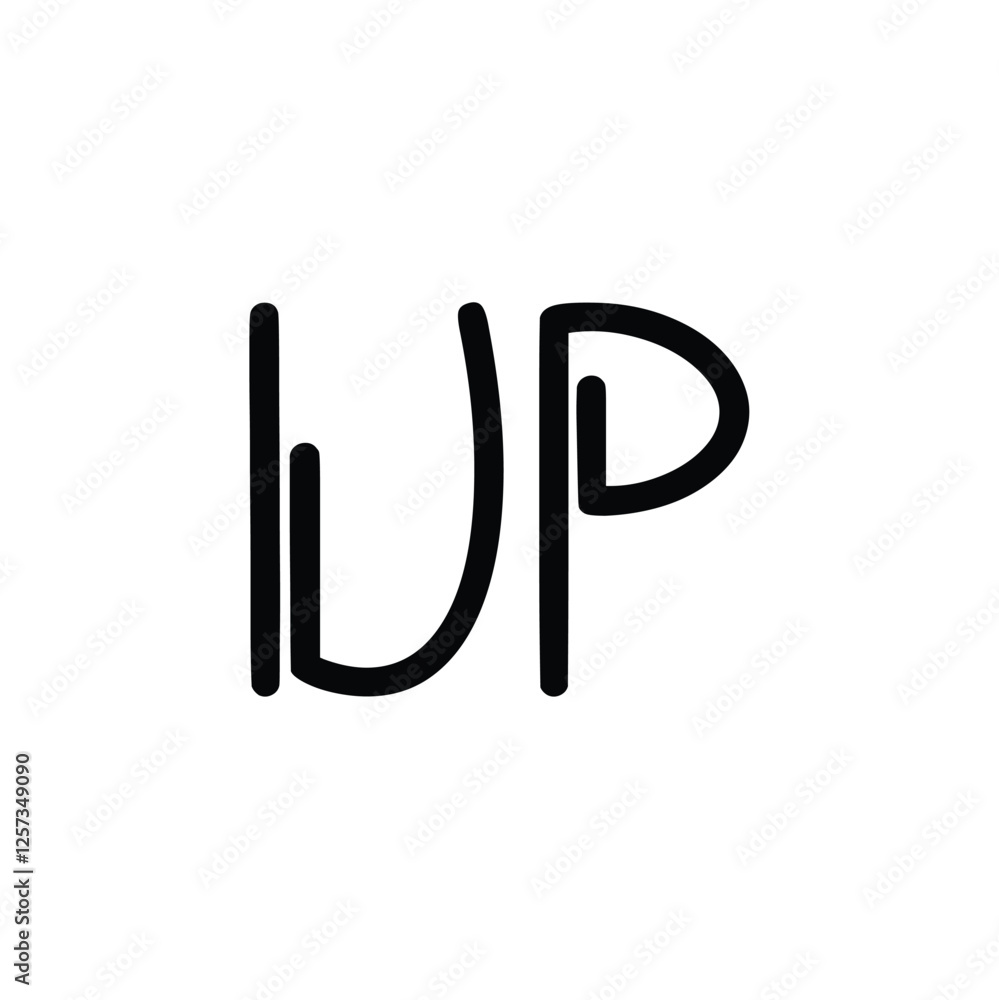 UP monogram logo design letter text name symbol monochrome logotype alphabet character simple logo UP monogram logo design letter text name symbol monochrome logotype alphabet character simple logo