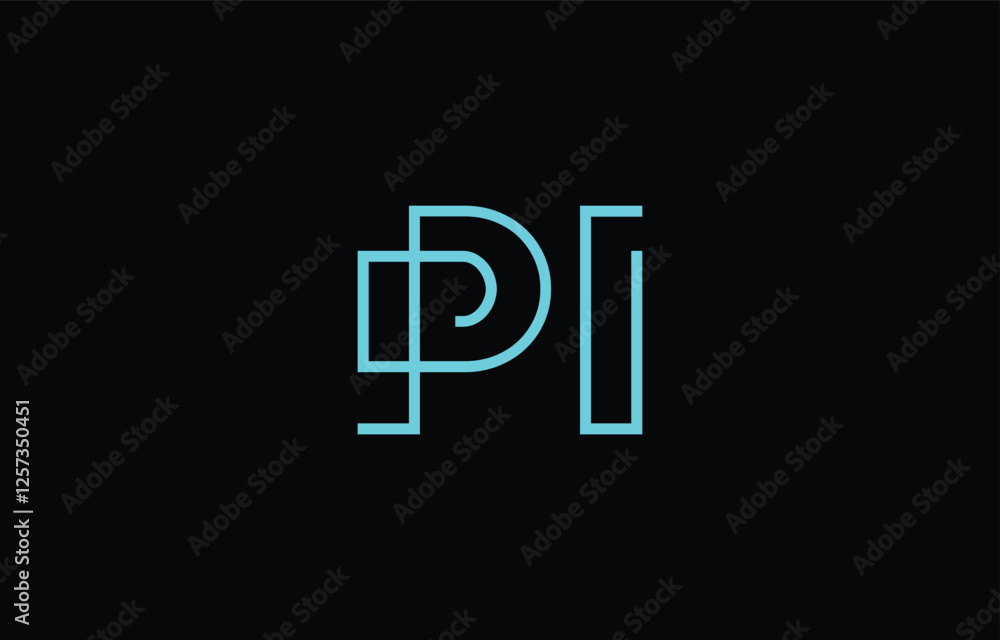 Illustration of creative typography featuring stylized letters P and I with a minimal blue color theme, suitable for branding and graphic design inspiration. Illustration of creative typography featuring stylized letters P and I with a minimal blue color theme, suitable for branding and graphic design inspiration.