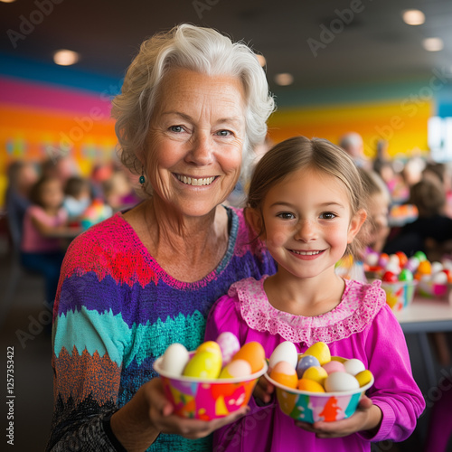 Diverse families celebrate ...