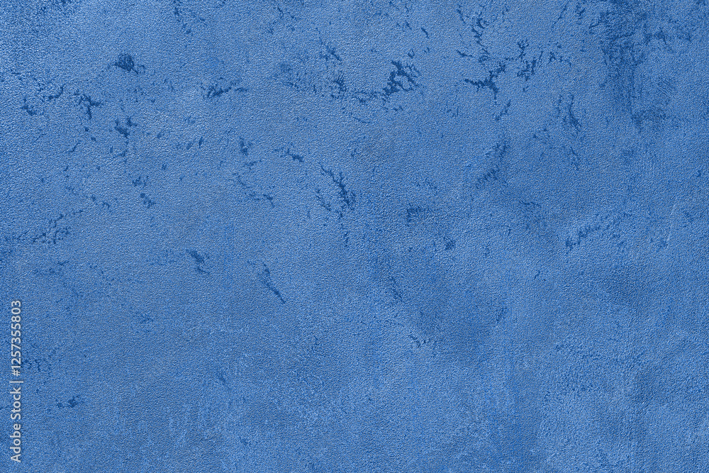 Fototapeta premium Texture of blue decorative plaster or concrete. Grunge background for design.
