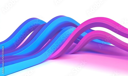 Wavy lines 3d render
